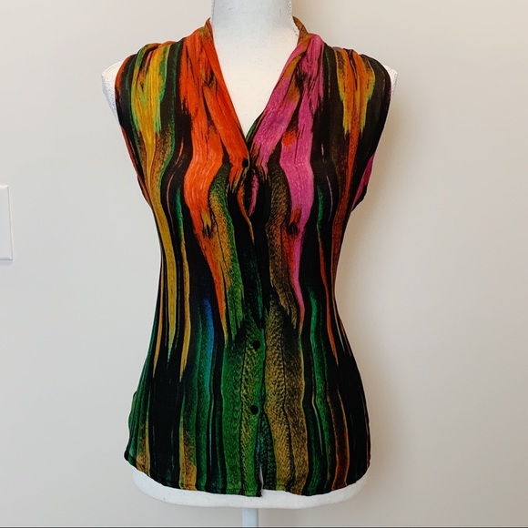 Worthington Tops - 🦋🦋 Multi-colored Striped Sleeveless Top (14)